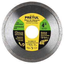Disco Diamante Pretul Rin Continuo 4 pulg