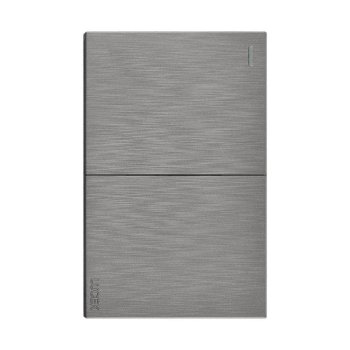 Placa 2 Apagadores Sencillos Lucek Flat Plata