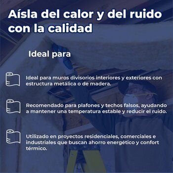 Aislamiento FV R-19 6" 24"/600" (9.3 M2) Con papel