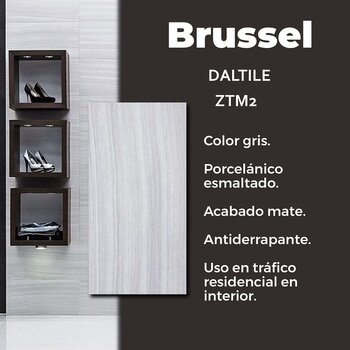 Piso Brussel Gris Daltile 30.5x60.5 cm