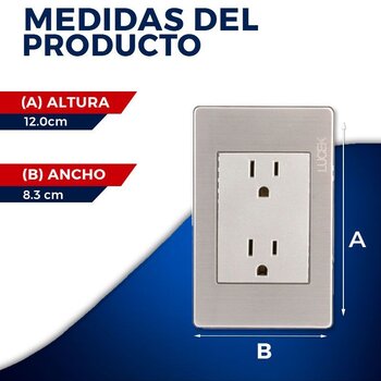 Placa 3 Módulos Contacto Doble Lucek BP06MP