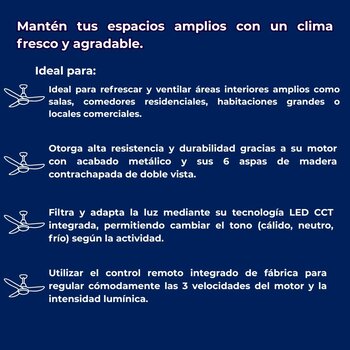 Ventilador de Techo Coolfan Santana Niquel Cepillado 56 Pulgadas