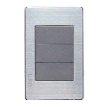 Placa Ciega Plateado Lucek BP1200MP