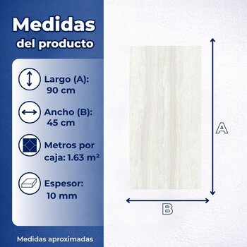 Piso Tipo Mármol Moncler Cesantoni 45 x 90 cm Rectificado