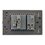 Placa 1 Apagador Sencillo 1 Contacto Lucek Flat Plata