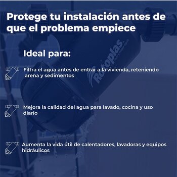 Filtro de Discos Lavable Rotoplas para Sistema Filtración Agua