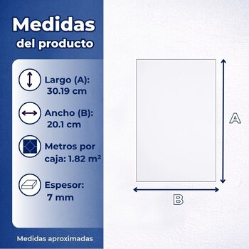 Azulejo Monocolor Helsinki Blanco Vitromex 20X30 1.82 M2