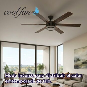 Ventilador de Techo Coolfan Santana Niquel Cepillado 56 Pulgadas