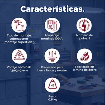 Centro Carga 2 Unidades Sobreponer