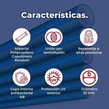 Tubo Hidráulico Tuboplus Rotoplas 1 pulg 4 m