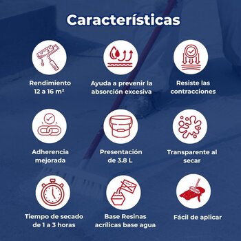 Sellador Impac Sello Para Impermeabilizantes Acrílicos 3.8 L