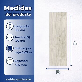 Piso Tipo Madera Cannon Wood Cesantoni 20x60 cm