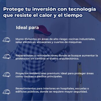 Panel yeso resistente al fuego RF 1/2 1.22X2.44