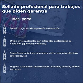 Sellador Poliuretano Presto Flex PU25 Gris 600 ML