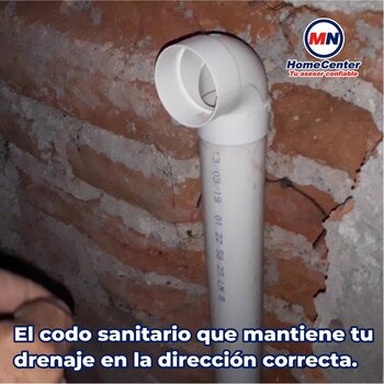 Codo PVC Sanitario 2 90 Grados 50 mm