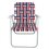 SILLA JARDIN PLEGABLE ENTRAMADO ROJO Y BLANCO