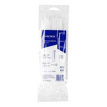 Cincho Plástico Volteck Natural 20 cm Tensión 8 kg