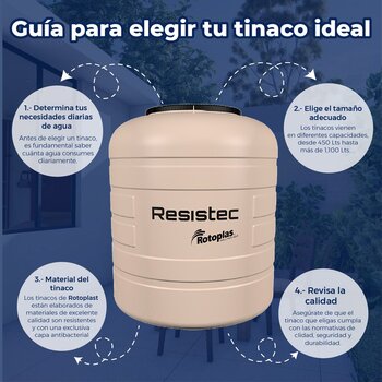 Tinaco Multicapa Beige Resistec Rotoplas 800 L 1.02X1.20