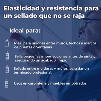Sellador Acrílico Siliconizado Sky Cril Presto Bronce 300 mL