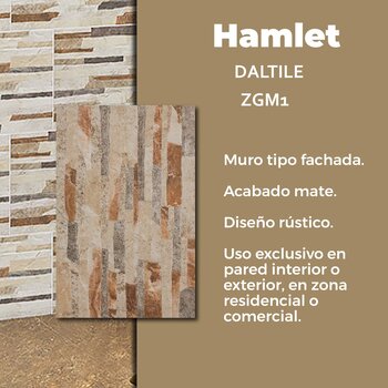 Muro Hamlet Multicolor Daltile 30 x 45 cm
