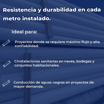 Tubo PVC San Norma 200 mm 8 (6M)