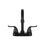 Llave Mezcladora Para Lavabo 4" Tipo Bar Color Negro Rugo 24N