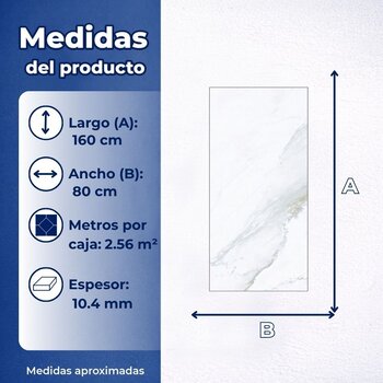 Piso Blanco Etéreo Daltile 80X160 2.56M2 ZET2R