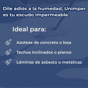 Impermeabilizante Acrílico Fibratado 19 L Unimper 5 Años