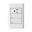 Placa Con 2 Apagadores Sencillo y 1 Contacto Color Blanco Luxica