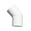 Codo PVC Hidráulico Cedula 40 45 x 38 mm 1½