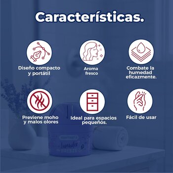 Mini Deshumidificador de Ambiente Humydry Aroma Lavanda