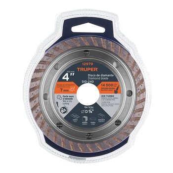 Disco Diamante Truper Rin Turbo 4 pulg