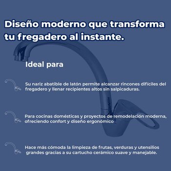 Llave Mezcladora Para Monoblock de Fregadero al piso Rugo 7C