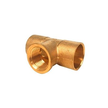 Tee Cobre Rosca Interior Centro 19 mm