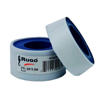 Cinta Teflón 013 mm ½ x 2.60 m Rugo