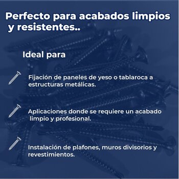 Tornillo Punta Broca Cabeza Corneta 6 x 1 5/8 pulg