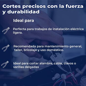 Pinza de Corte Diagonal Pretul 8 pulgadas Mango de PVC
