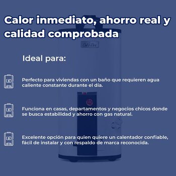 Calentador Deposito Calorex 38 L Gas Natural 1 Servicio Maximus