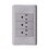 Placa de 3 Contactos Color Plata Luxica