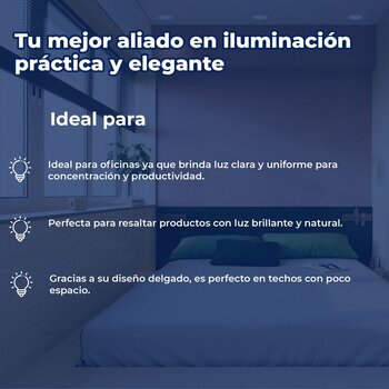 Luminario flat eco 7 pulgadas led 12 watts luz blanca