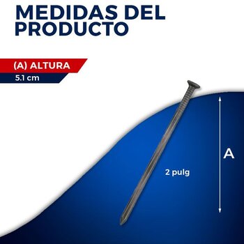Clavo Concreto Deacero 2 pulg Negro 1 kg