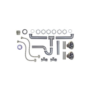 Kit de Instalación Coflex Fregadero 2 Tarjas con Contracanasta
