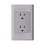 Placa de Contacto Duplex Color Plata Luxica