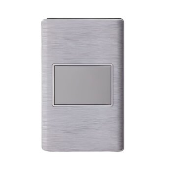 Placa Ciega Color Plata Luxica