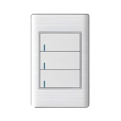 Placa Con 3 Apagadores Sencillos Color Blanco Luxica