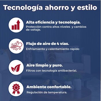 MINISPLIT INVERTER 1 TONELADA FRIO CALOR 220V PRIME ADVANCE