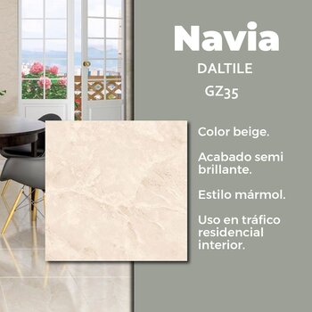 Piso Tipo Mármol Navia Beige Daltile 37x37 cm GZ35