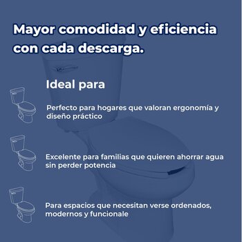 Sanitario Alargado Blanco Austral de Palanca Helvex 3.8 L
