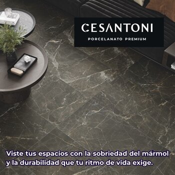Piso Tipo Mármol Valenzi Cesantoni 45 x 90 cm Rectificado