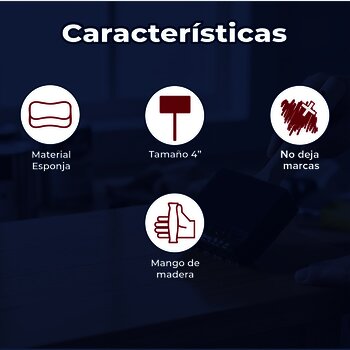 Brocha de Espuma Poliuretano Mayor Precisión 4" Pulgadas